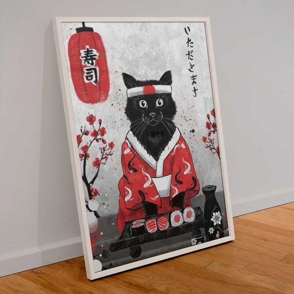 Peinture chat japonais