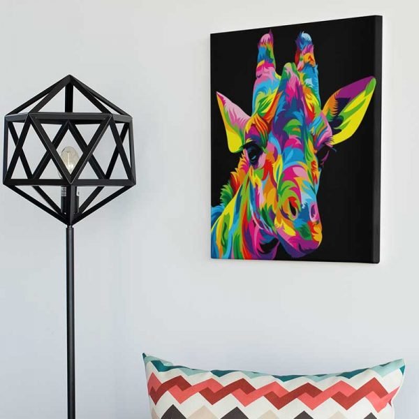 Peinture girafe pop art