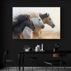 Tableau Chevaux Sauvages salle a manger