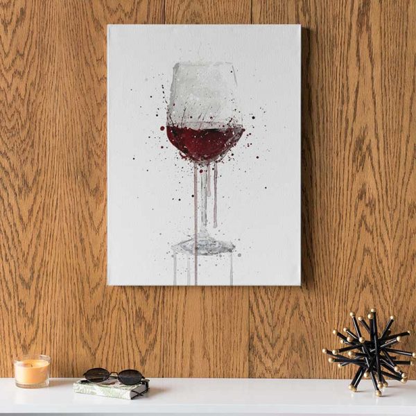 Tableau verre de vin rouge