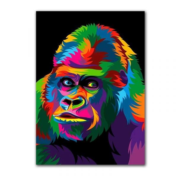 Toile gorille pop art