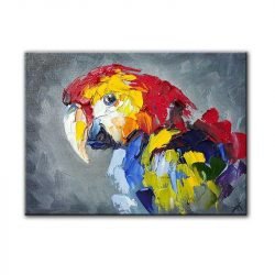 Toile peinture perroquet