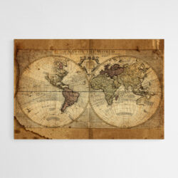 tableau deco carte du monde vintage 1