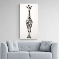 tableau dessin girafe canape