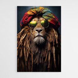 tableau lion rasta 2