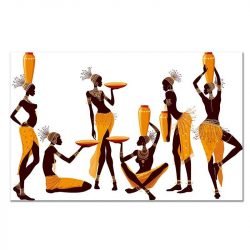 Tableau sur toile femmes africaines porteuses d'eau
