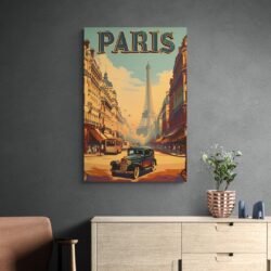 Affiche Paris Vintage decoration sobre