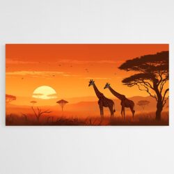 Tableau Africain Girafes 2
