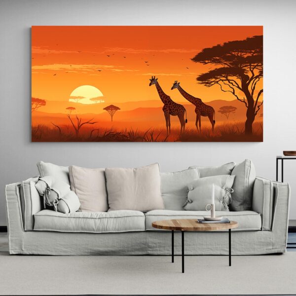 Tableau Africain Girafes decoration