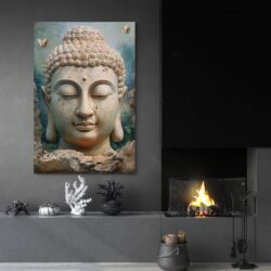 Tableau Bouddha Relief cheminee