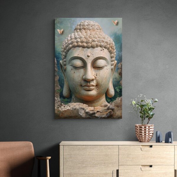 Tableau Bouddha Relief decoration sobre