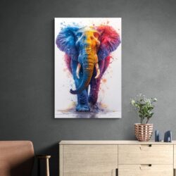 Tableau Elephant Colore decoration sobre