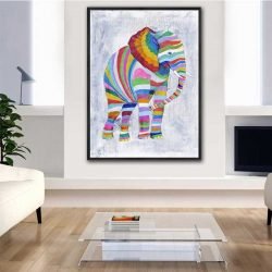 Tableau déco éléphant coloré