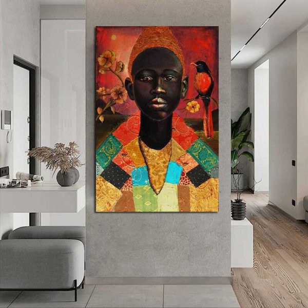 peinture déco homme africain