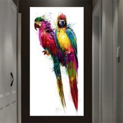 Tableau déco perroquet en couleur