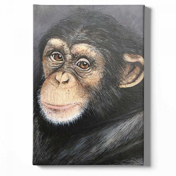 Tableau sur toile portrait singe