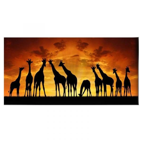 Tableau sur toile girafe Afrique