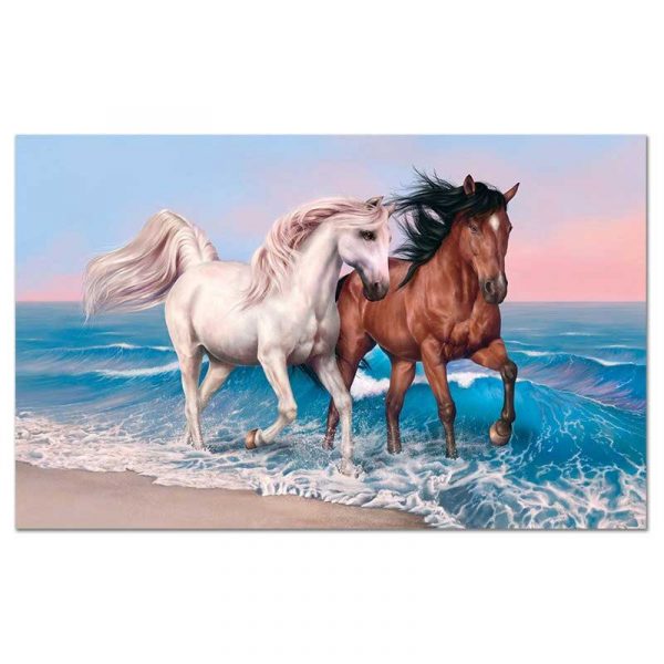 Toile cheval plage
