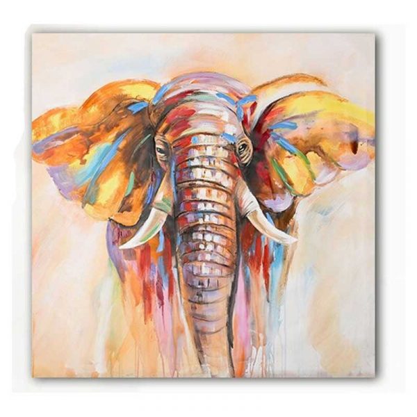 Tableau sur toile éléphant abstrait