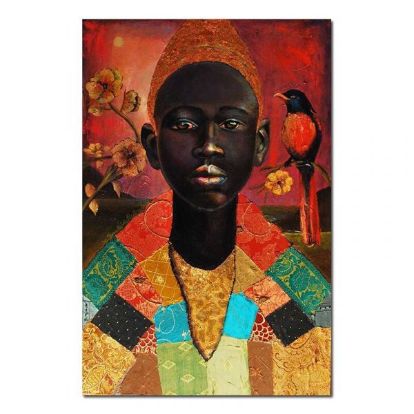 peinture sur toile homme africain
