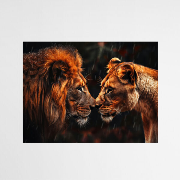 Peinture Lion et lionne 2