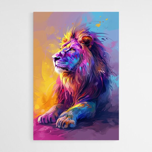 Tableau Lion Colore 2