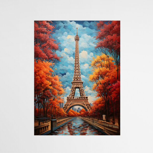 Tableau Peinture Tour Eiffel 2