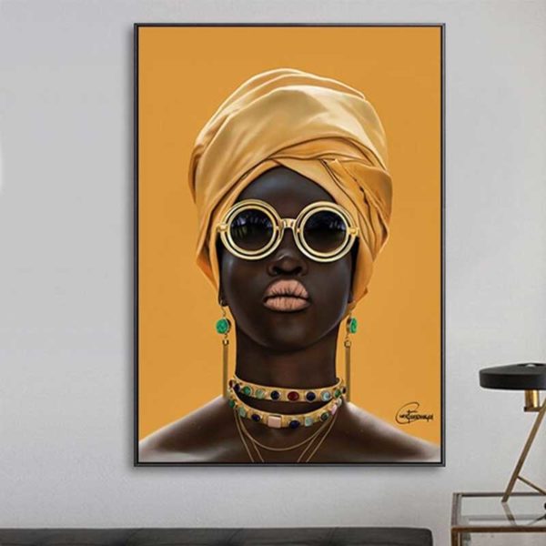 Tableau portrait femme africaine