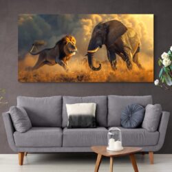 tableau animaux d'afrique salon cosy