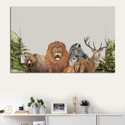 Tableau lion jungle