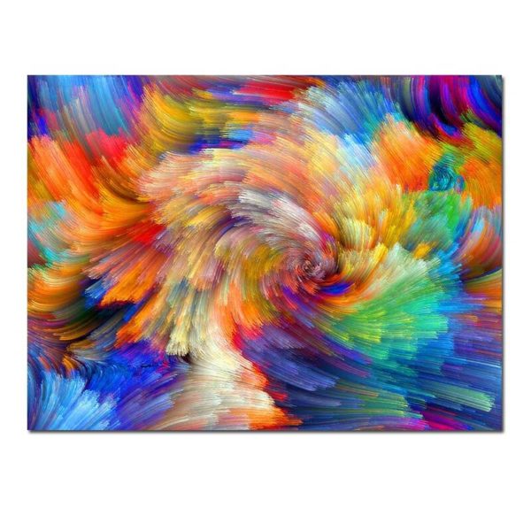 tableau sur toile abstrait multicolore