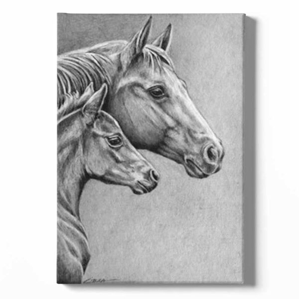 Tableau sur toile dessin cheval