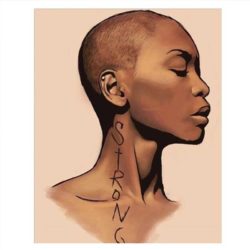 tableau sur toile femme africaine de profil