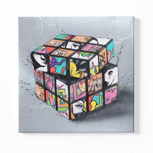 tableau déco rubik's cube