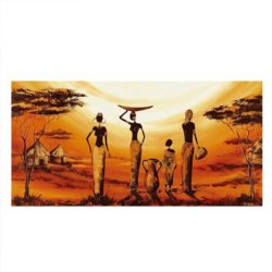 Tableau sur toile village africain