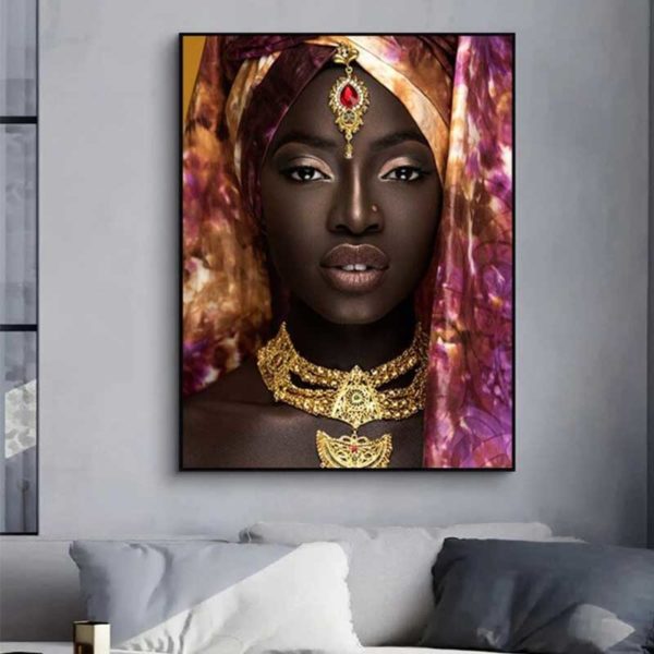 tableau visage femme africaine