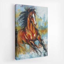 peinture cheval marron