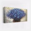 peinture fleurs bleues