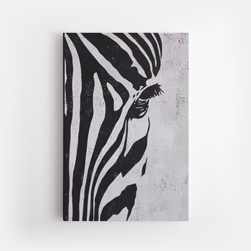 peinture sur toile tete de zebre
