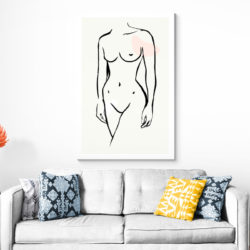 tableau femme nue minimaliste
