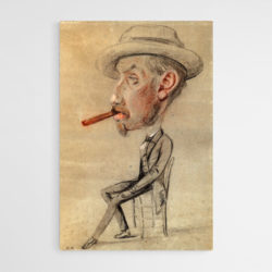 Caricature d un homme avec un gros cigare Monet