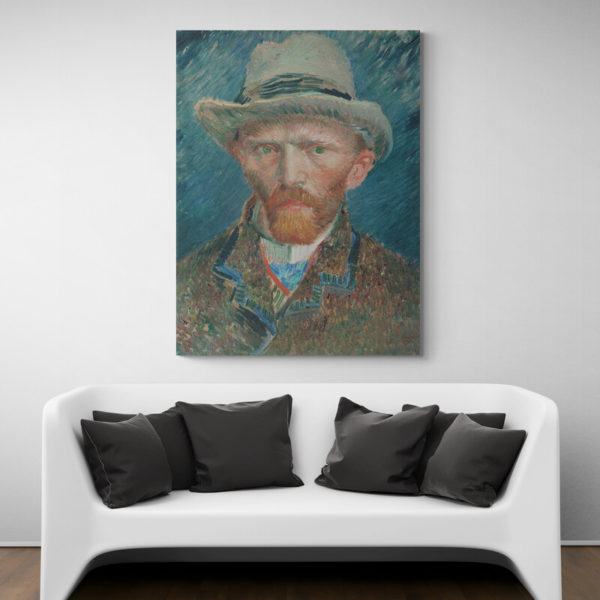 Autoportrait au Chapeau de Feutre Gris Van Gogh