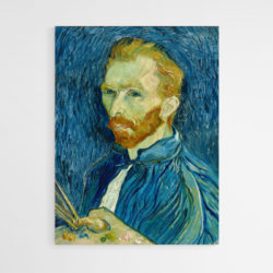Tableau autoportrait bleu Van Gogh
