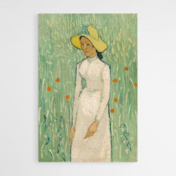 Tableau fille en blanc Van Gogh