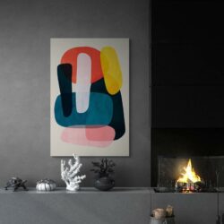 tableau abstrait minimaliste salon