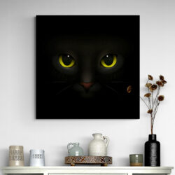 tableau chat noir