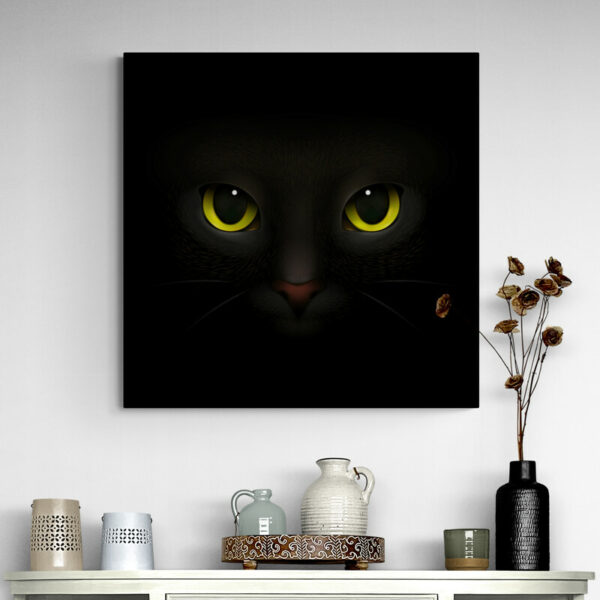 tableau chat noir