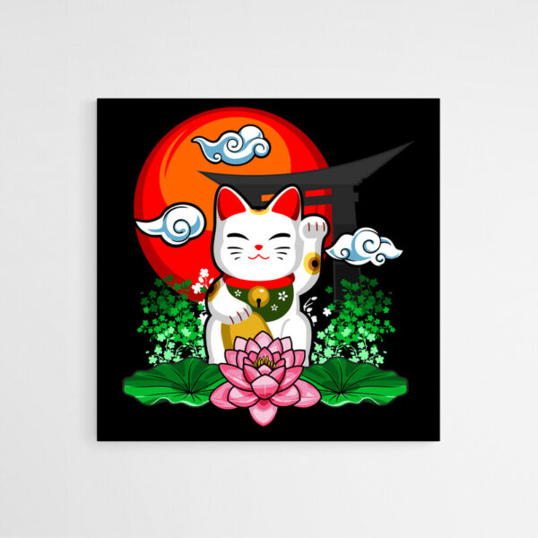 tableau sur toile chat japon