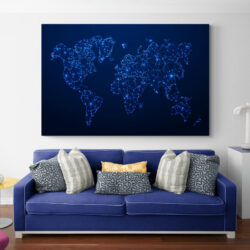 tableau carte du monde moderne