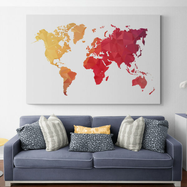 tableau carte du monde originale